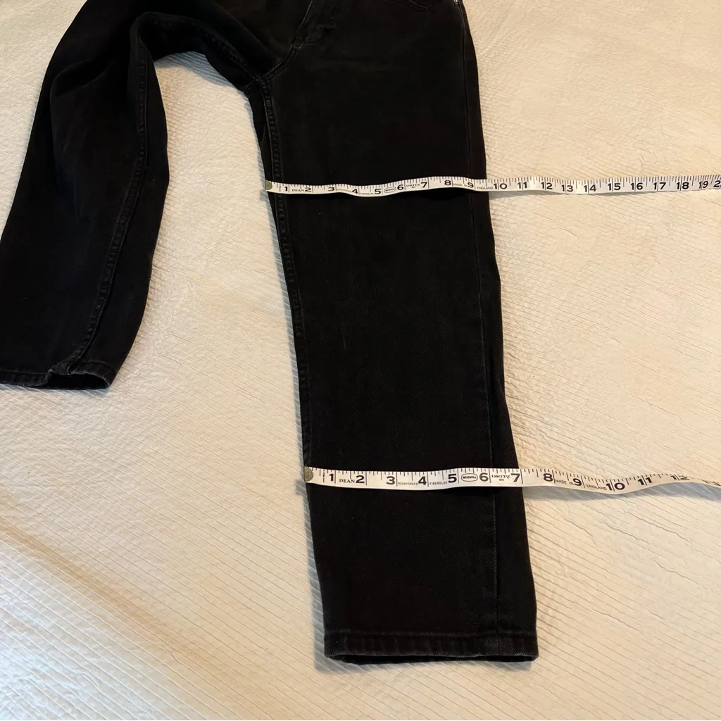 ZARA black jeans cotton high rise tapered leg 4 - Image 11