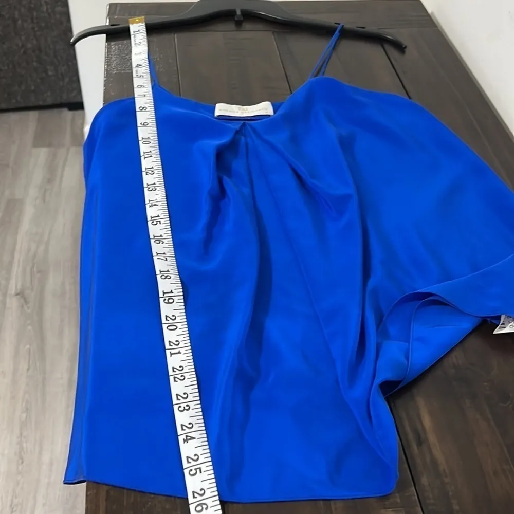 AMANDA Uprichard Silk Tank Blue Size Medium - Image 7