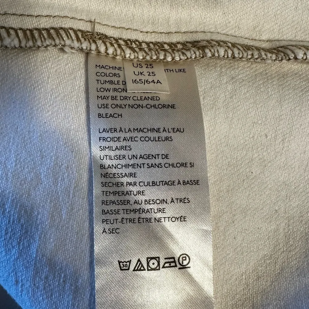 Free People Mambo Denim Midi Skirt In White Wash size 25 Waist NWT 100% Cotton - Image 11