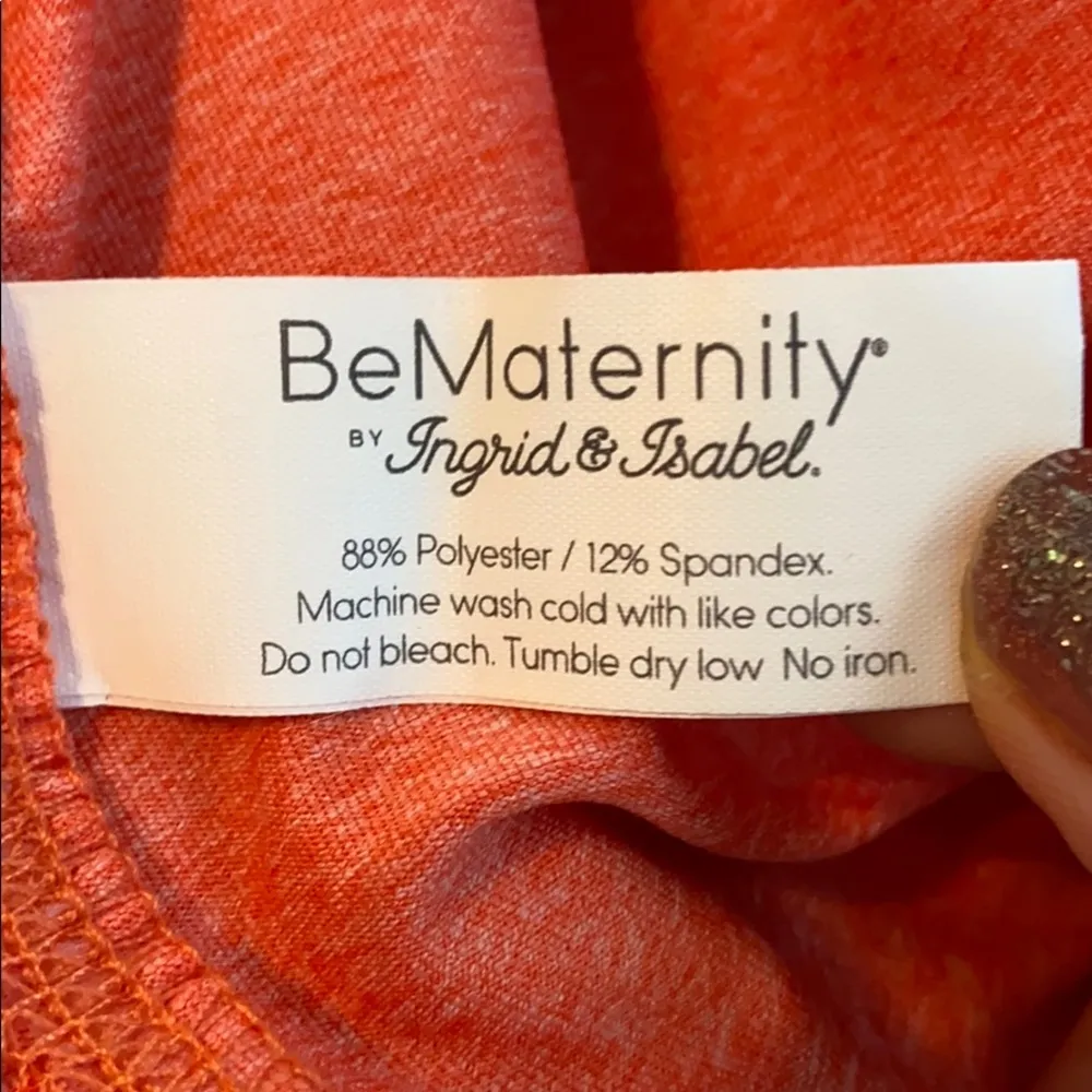BeMaternity by Ingrid & Isabel Long Sleeve Top. Size XSmall. EUC Orange - Image 7