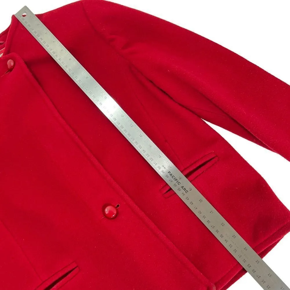 Vintage MacKintosh Red 100% Wool Blazer Jacket Size 8 - Image 11