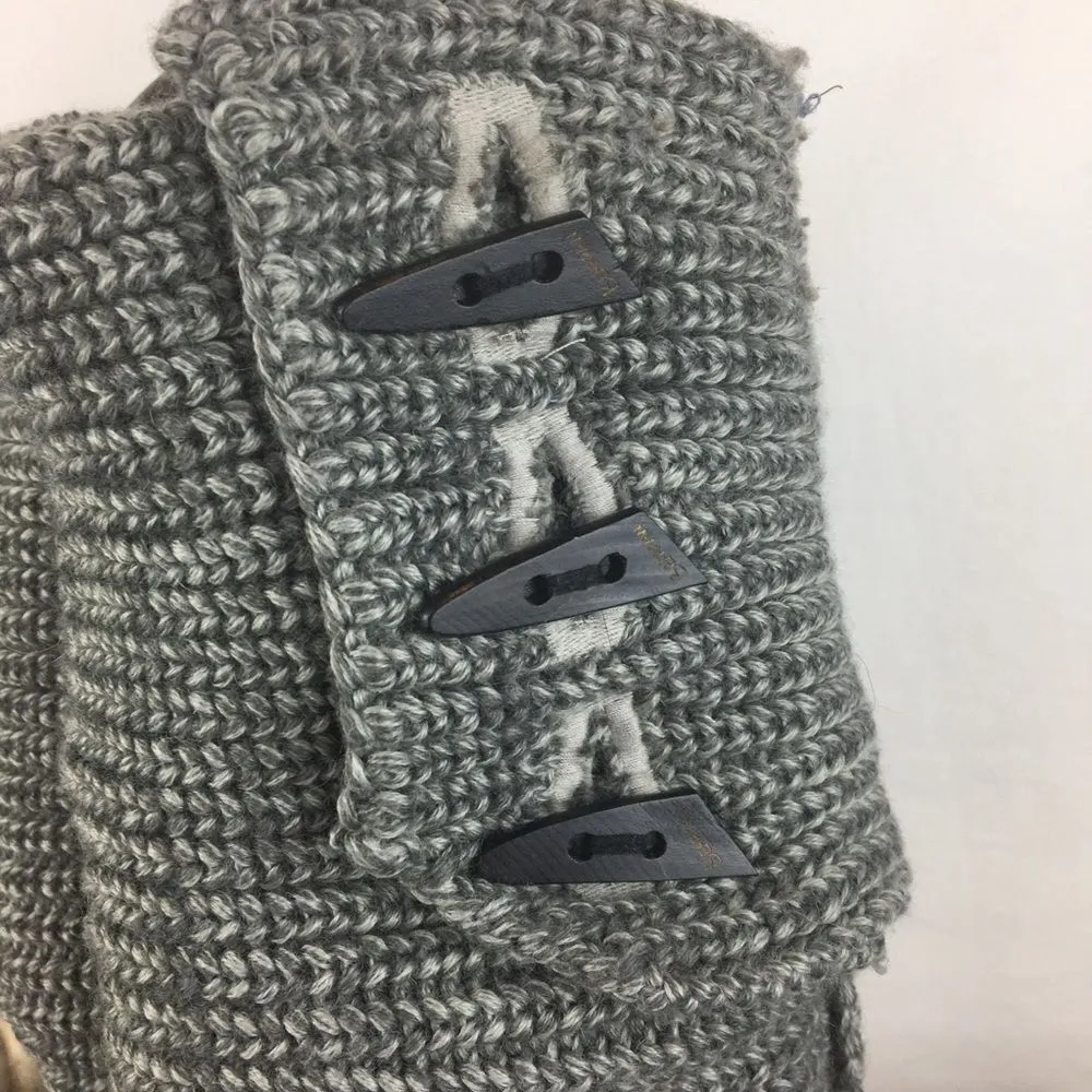 BearPaw Gray Woven Tall Fold Over Knit Boots 9 - Image 6