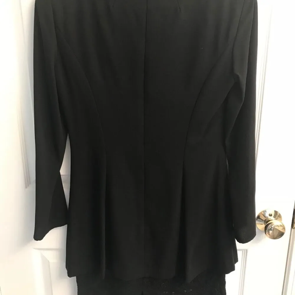 Liz Claiborne Long sleeve cocktail dress black lace. Size 4 - Image 2