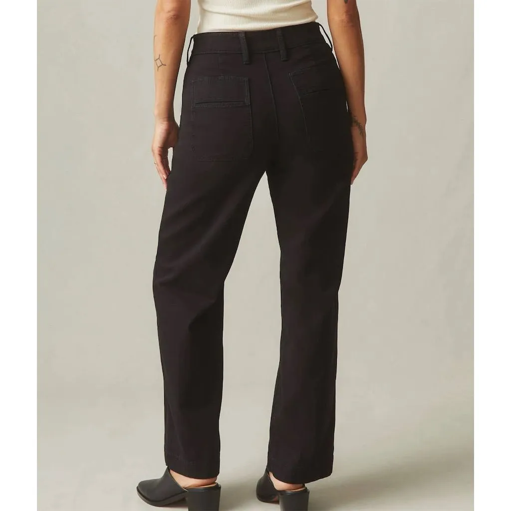 NWOT American Giant Women's Wide Leg Pants Black Size 8 Casual Relaxed Fit - Image 3