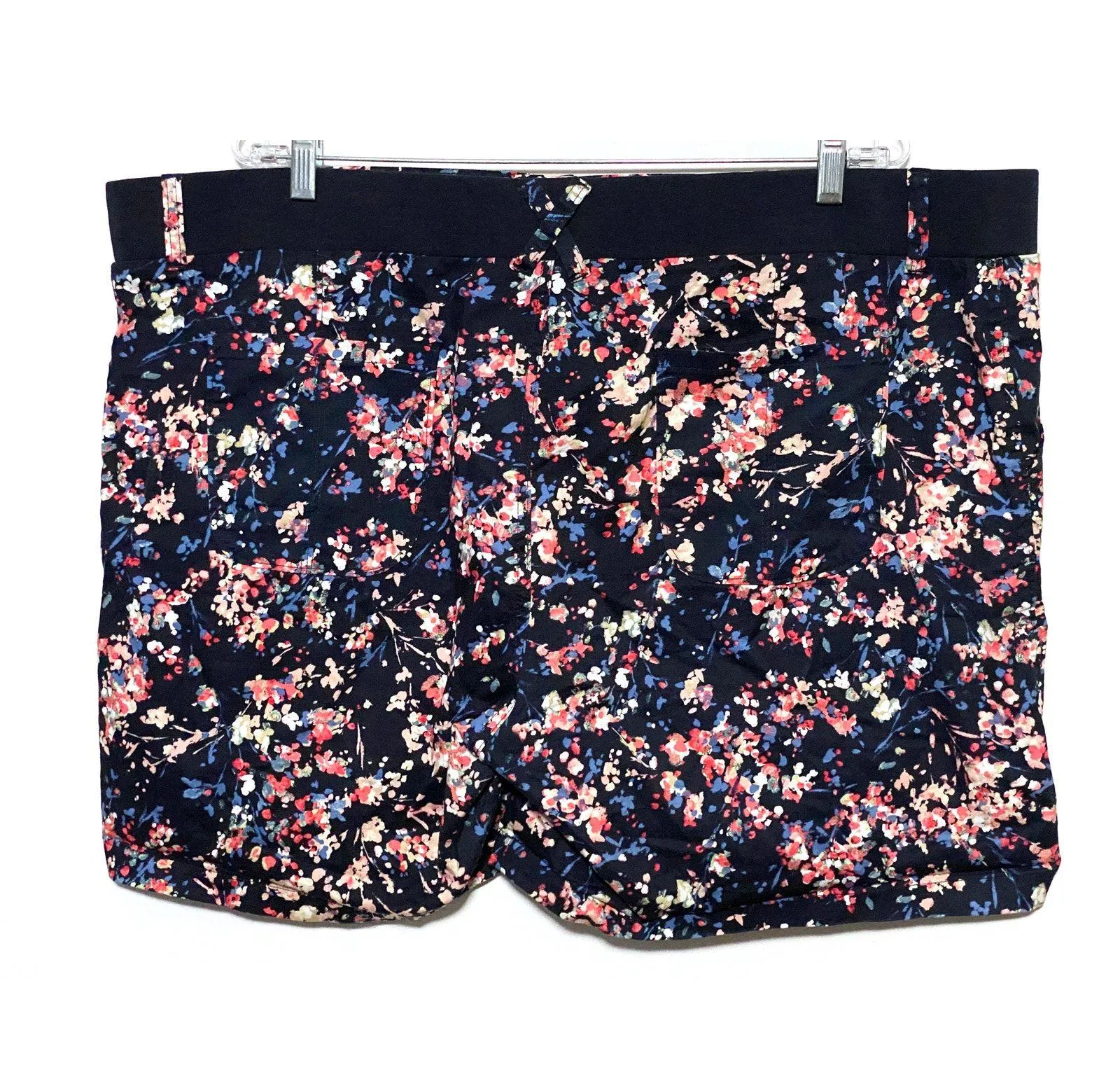 Lee Riders Midrise Shorts Womens 22 Ditsy Floral Dark Romantic Bloomcore Boho - Image 2