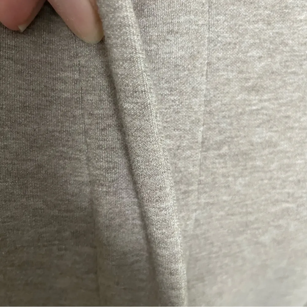 J Jill Pure Jill Cardigan Jacket Ponte Knit Jersey Snap Closure Pockets Beige - Image 2