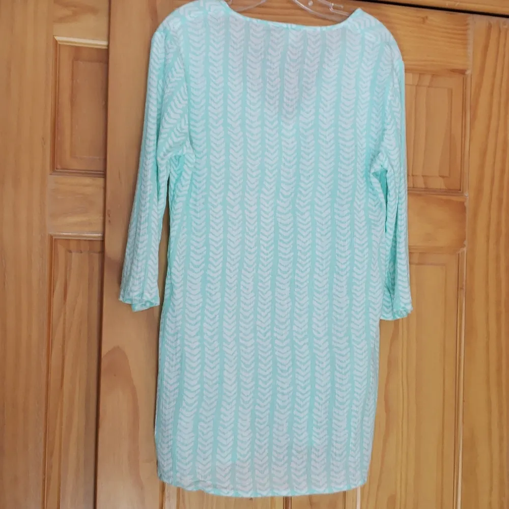 J. Crew cotton tunic top/ swim coverup Green - Image 9