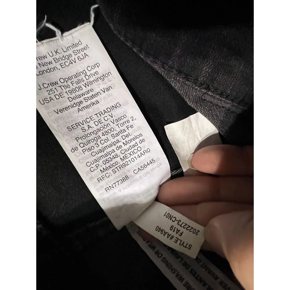 Madewell Jeans Womens Size 25 Black 10" High Rise Skinny Button Fly 25x27 - Image 11