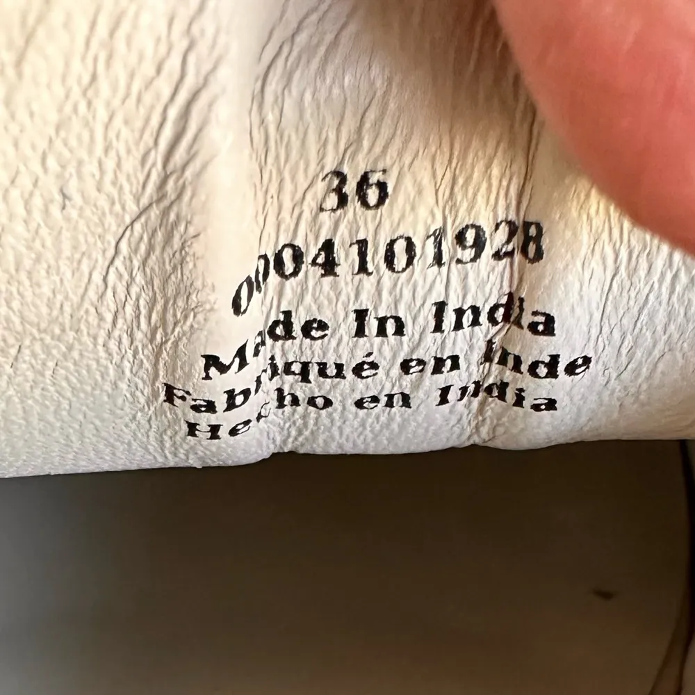 FREE PEOPLE Buckle Lyra Lug Womens Loafers - OFF WHITE 36 size - Image 6