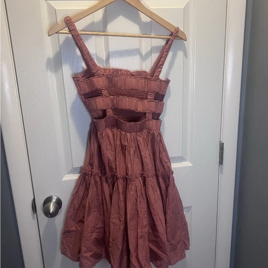 ASOS Dusty Pink Smocked Mini Dress - Image 7