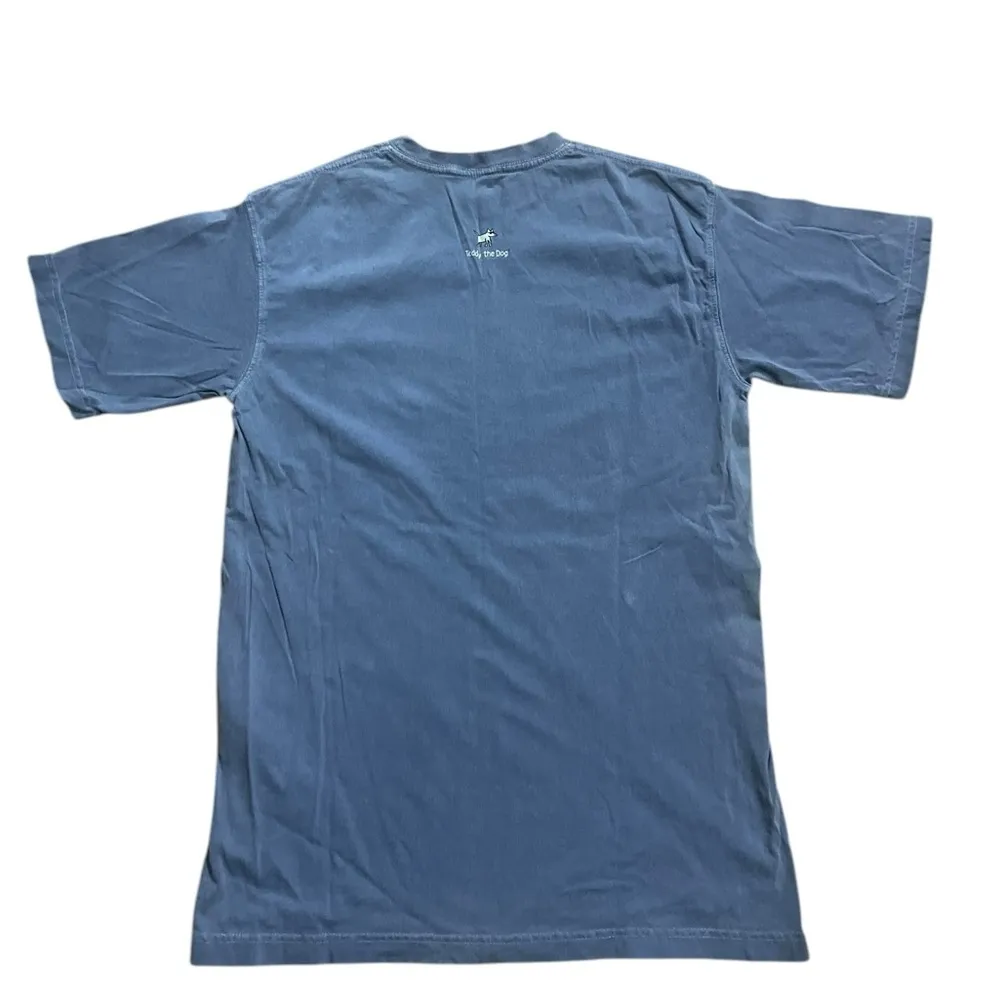 Teddy The Dog My Dog Digs The Green Monstah Classic Tee Shirt Size Small Blue - Image 3