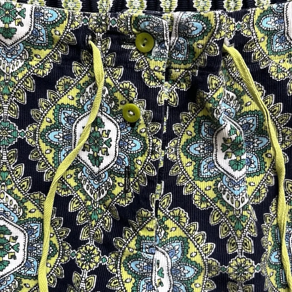 VERA BRADLEY corduroy pajama PJ Pants CAMBRIDGE Green Navy Blue - Image 4
