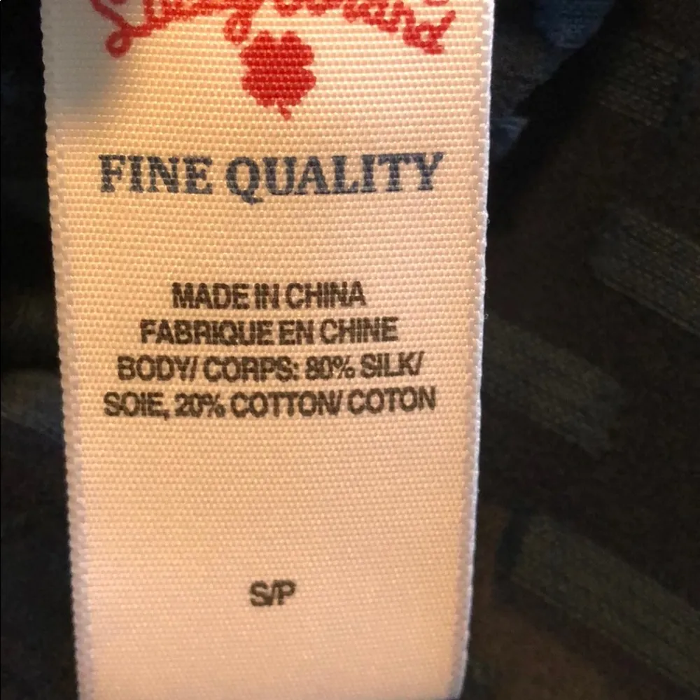 Lucky Brand Sheer navy Blue Blouse, size Petite Small - Image 5