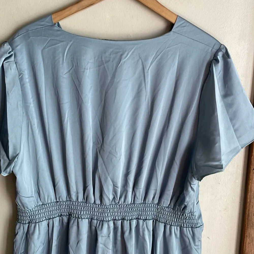 Baltic Born Poppy Satin Midi Dress Light Blue - Image 10