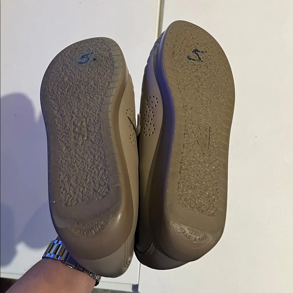 SAS Siesta laced up, comfort shoes tan laced C319770 size 10 WW - Image 13