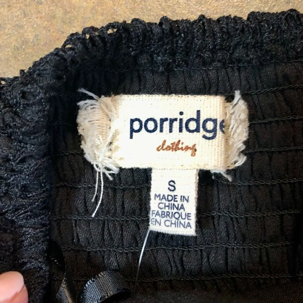 NWT Porridge Anthropologie Black Lace Strapless Tube Top Size Small - Image 6