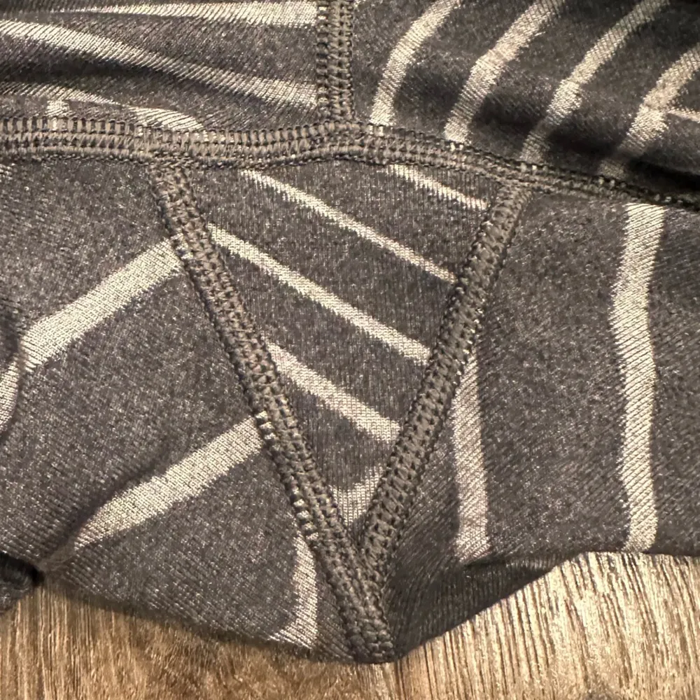 Lululemon High Times Pant 6 Luon Metallic Lumatrix Silver Geometric Stripes Yoga - Image 11