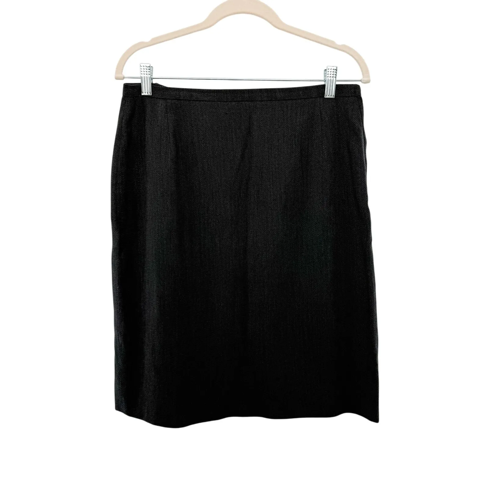 Giorgio Armani‎ Womens Pencil Skirt Size 10 Black Minimalist Quiet Luxury Chic - Image 2