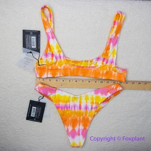 NEW Set! It’s now cool x free people tequila sunrise bikini, size M Orange Size M - Image 12