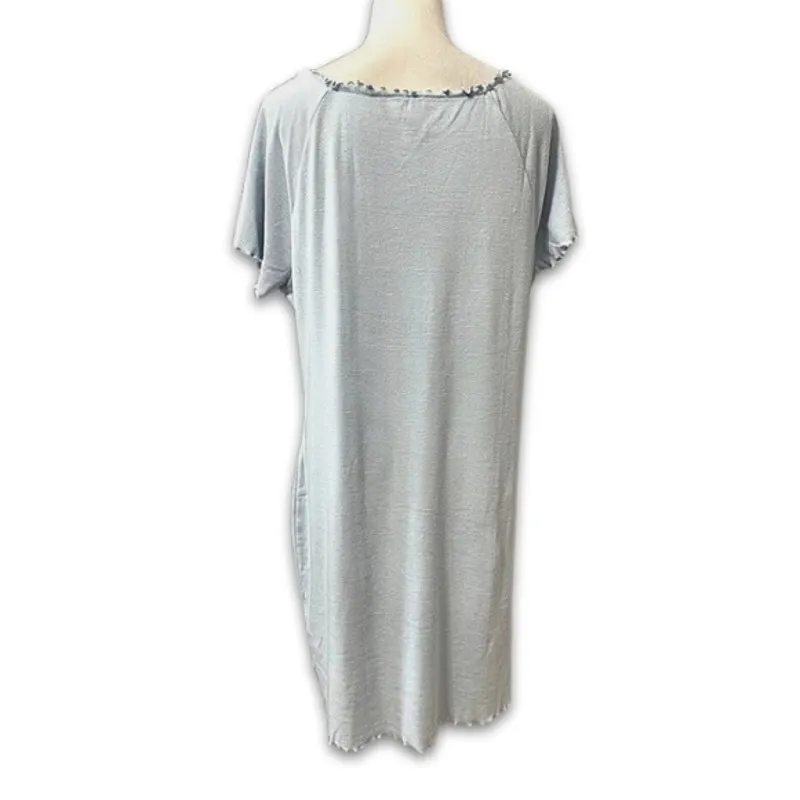 Abound Casual Bodycon Dress Ribbed Lettuce Edge Mini-Length Blue Women's 2X NWOT - Image 5