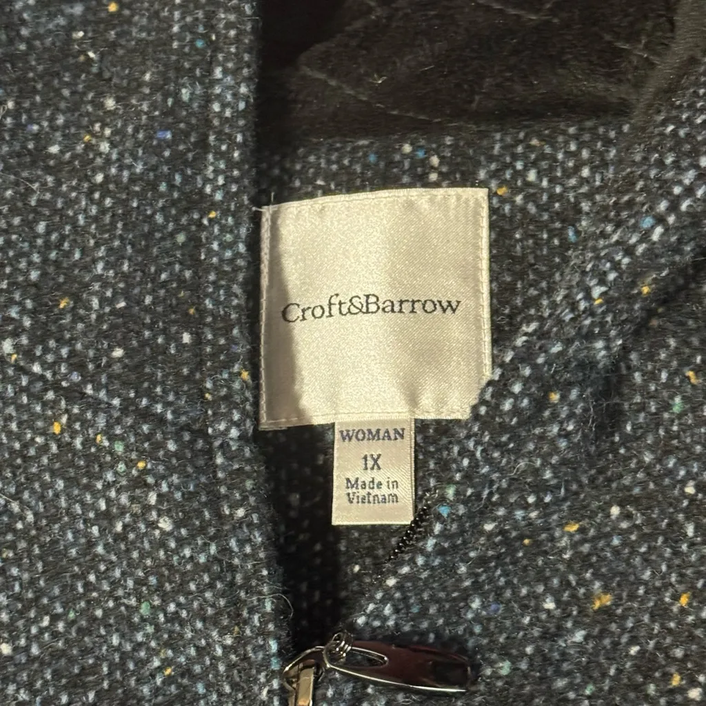 Croft & Barrow Women's Wool Blend Double Breasted Overcoat Size 1X - Image 2