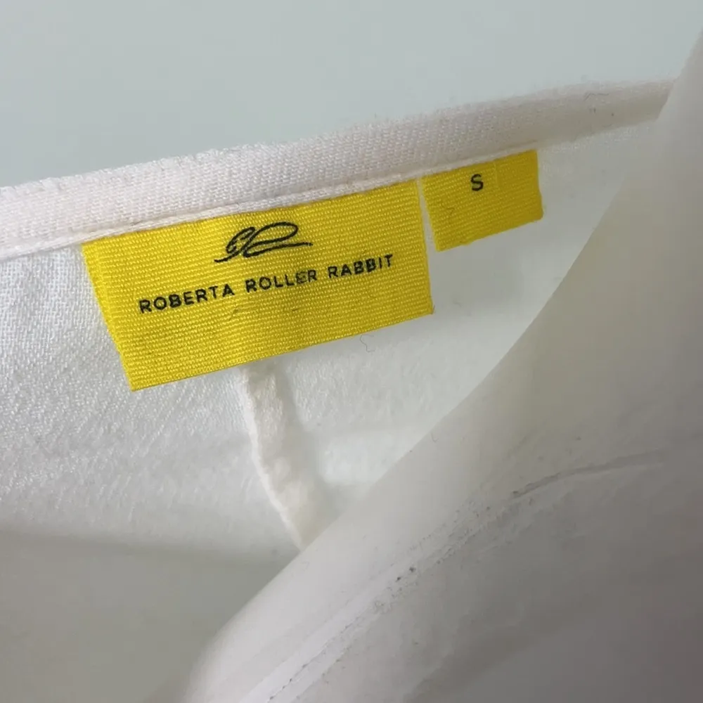 Roberta Roller Rabbit  Boho White Embroidered Tunic Small - Image 5