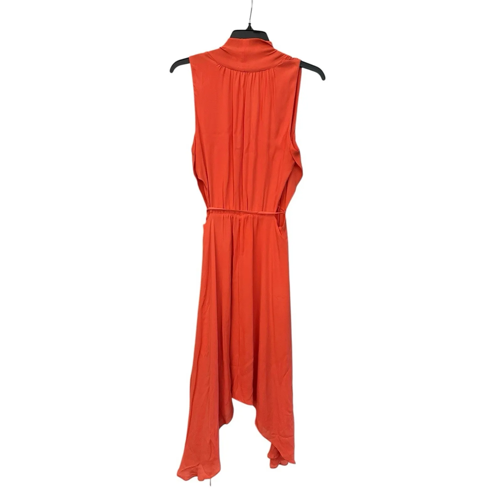 Rebecca Minkoff Wrap Midi Dress‎ Orange Size XS Sleeveless Open Sides C8-0 - Image 10
