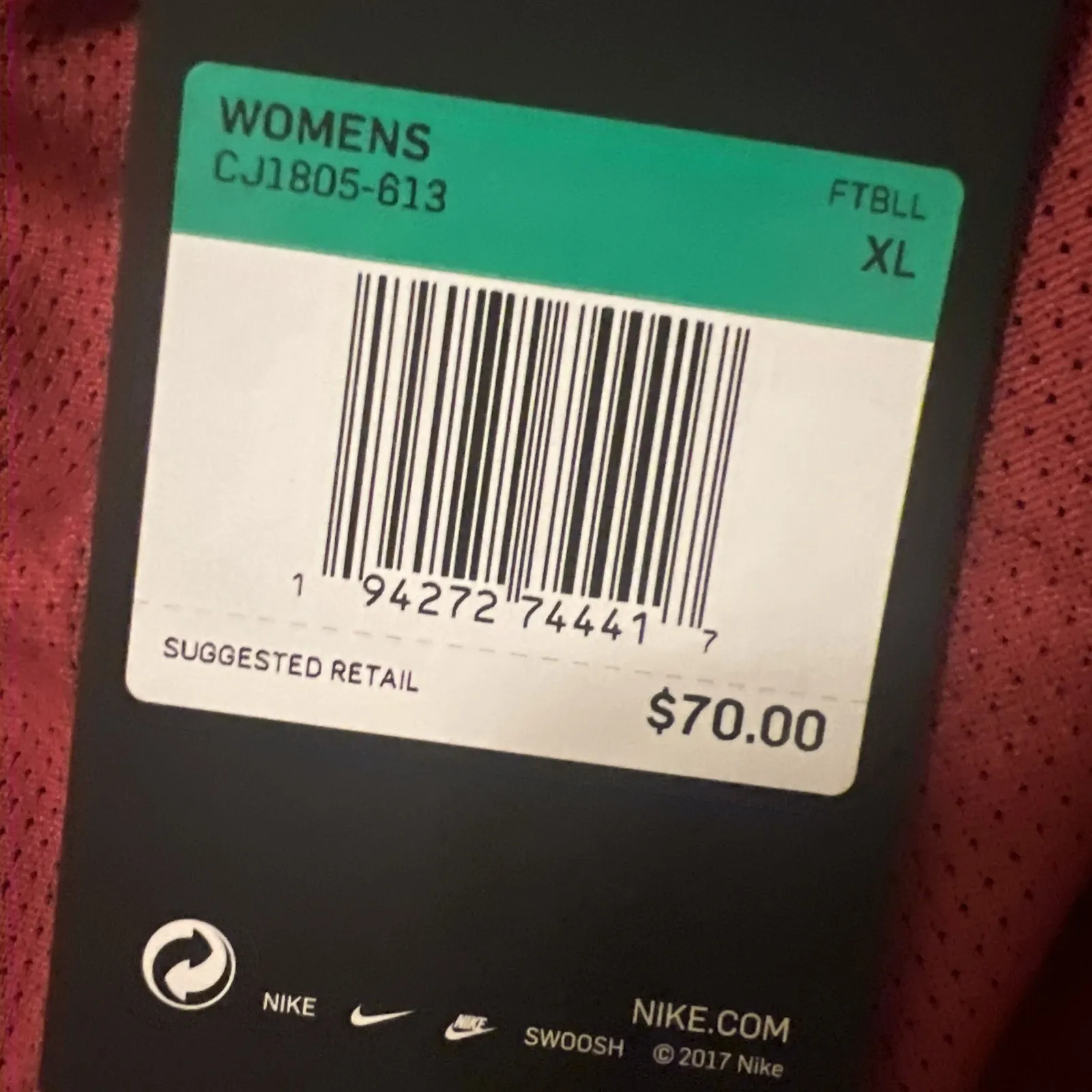 NIKE Women's DRY Football / Track Pants NWT Team Crimson / White SIZE XL - Image 6