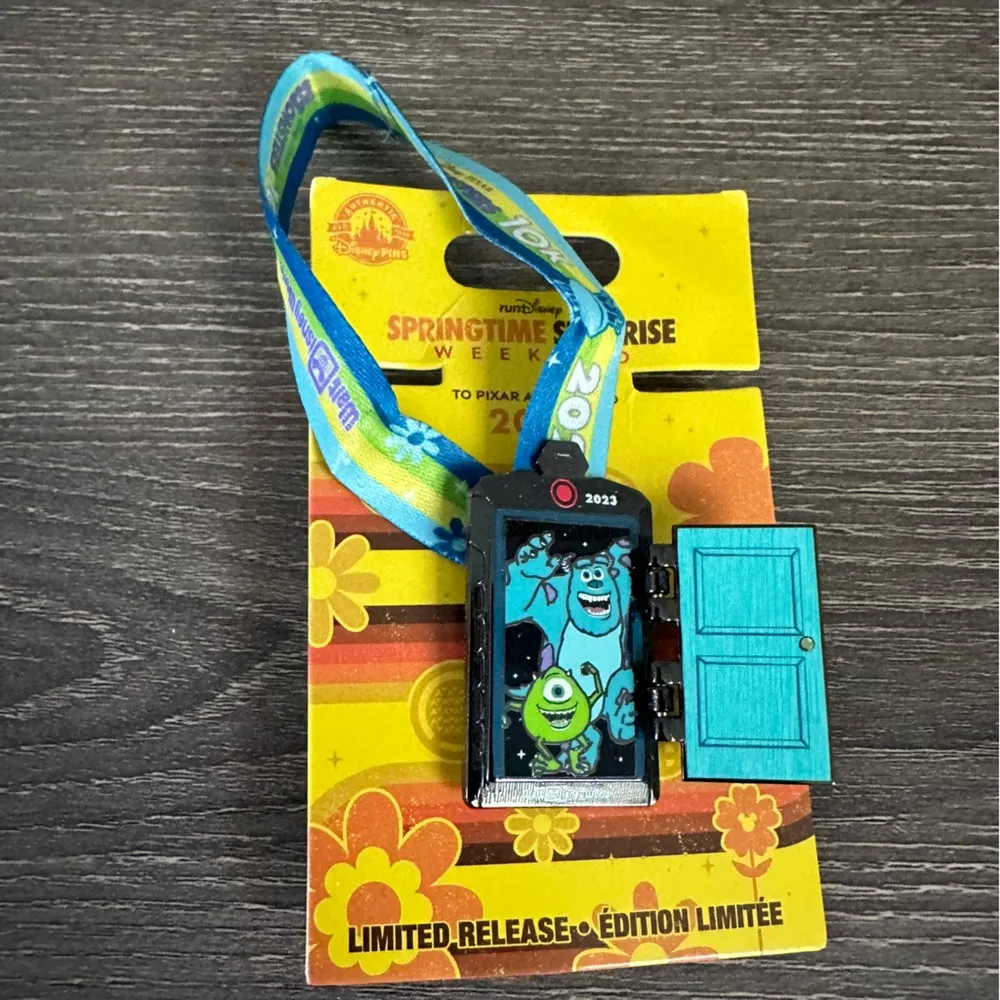 Run Disney Springtime Surprise Monsters Inc Door 10K Medal Pin - Image 2
