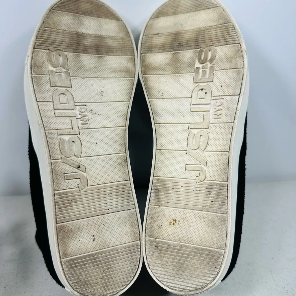 J/SLIDES Womens Sallie Black Nubuck Leather Platform Wedge Sneaker Boots S 8,5 Size undefined - Image 6