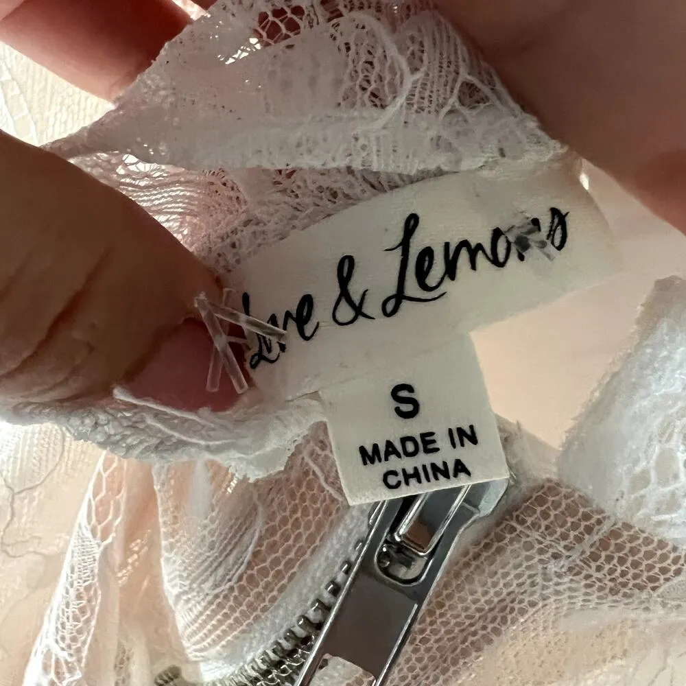 For Love & Lemons Jules Mini Dress in White Size S C0 - Image 5