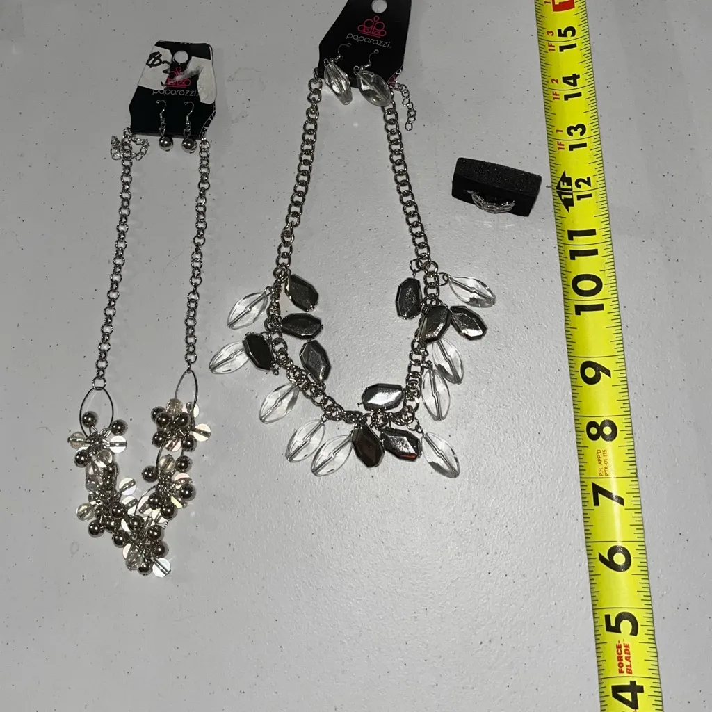 NWT Paparazzi 5 pc Bundle Clear Beaded Jewelry Set - Image 2