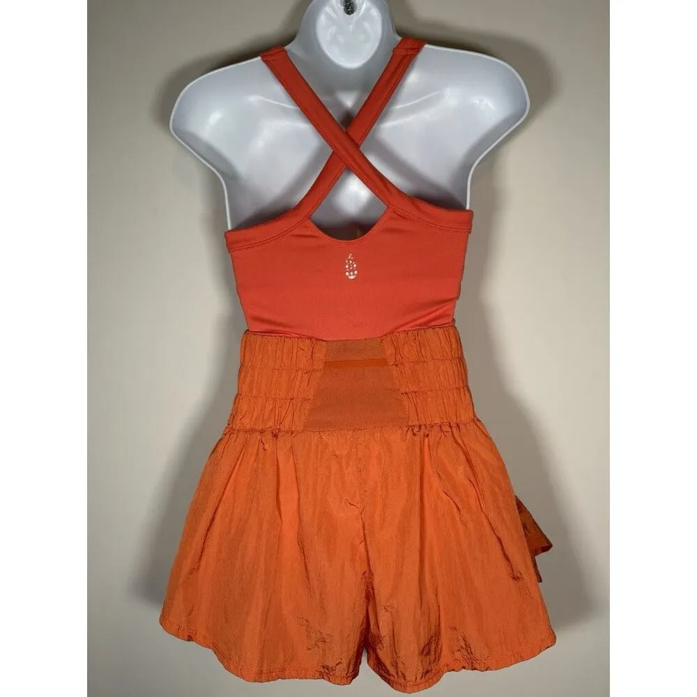 Free People Movement Orange Skortie Size XS Athletic Pickleball School Casual - Image 4