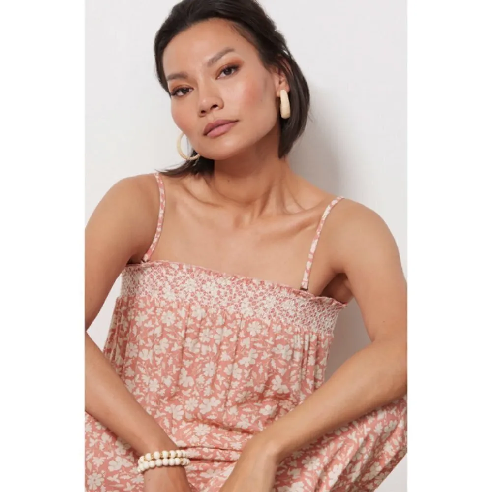 💕FAHERTY💕 Renata Floral Jumpsuit ~ Coral Nusa Floral Small S NWT - Image 4