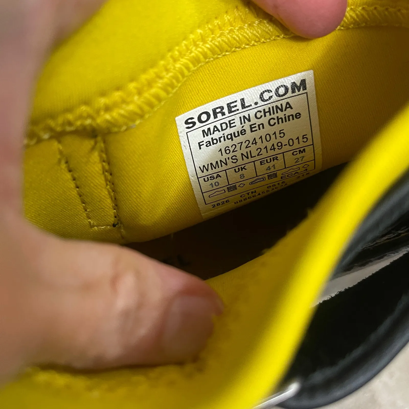 Sorel medina III Black Yellow Heeled Ankle Rain Boots Women's SZ 10 Waterproof - Image 11