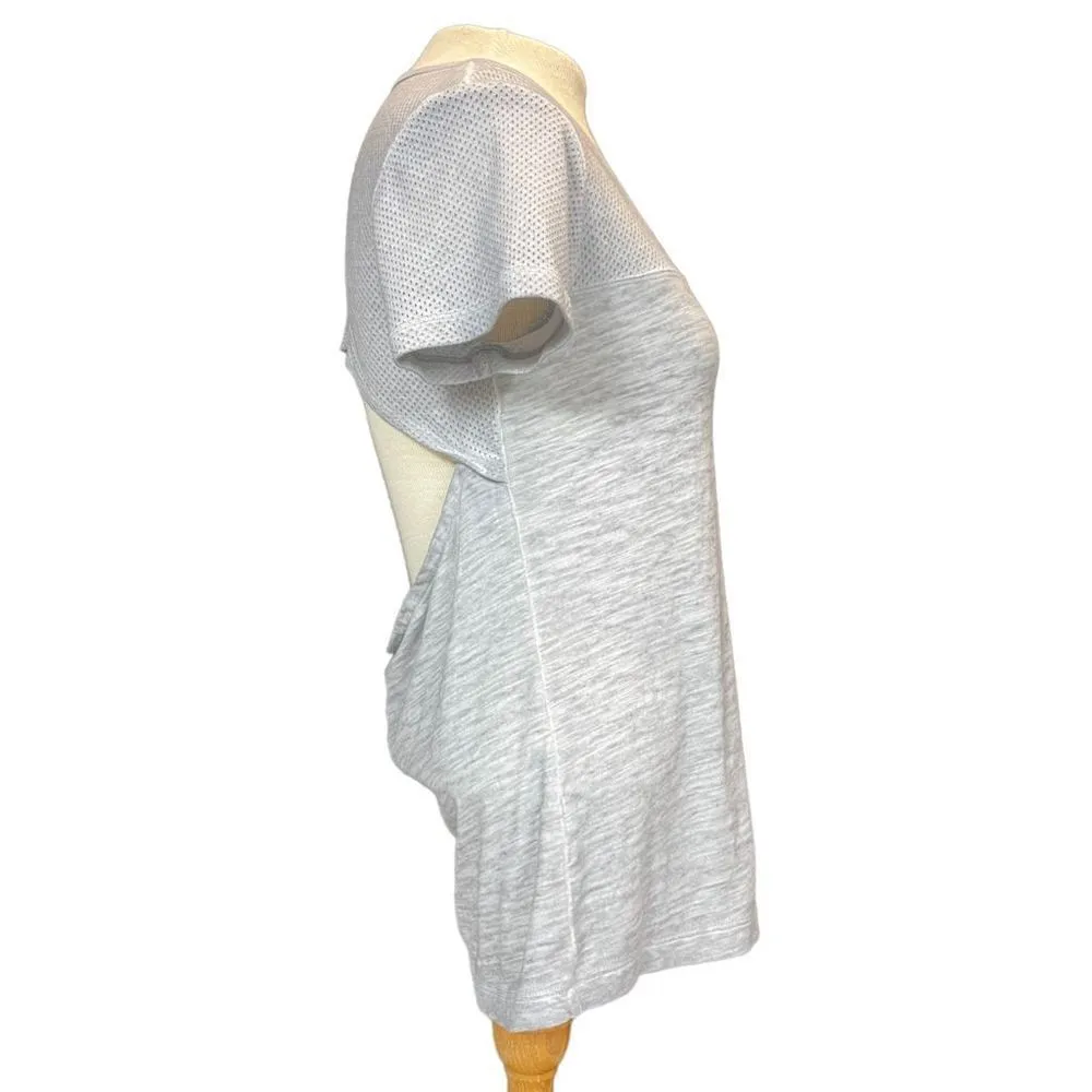 LORNA Jane ‘Cara’ Short Sleeve Open Back Tee Shirt In Heathered Gray Size Medium - Image 5