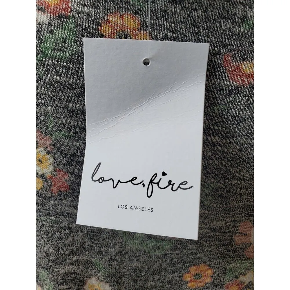 Love Fire Women Gray Floral Rayon V - Image 7