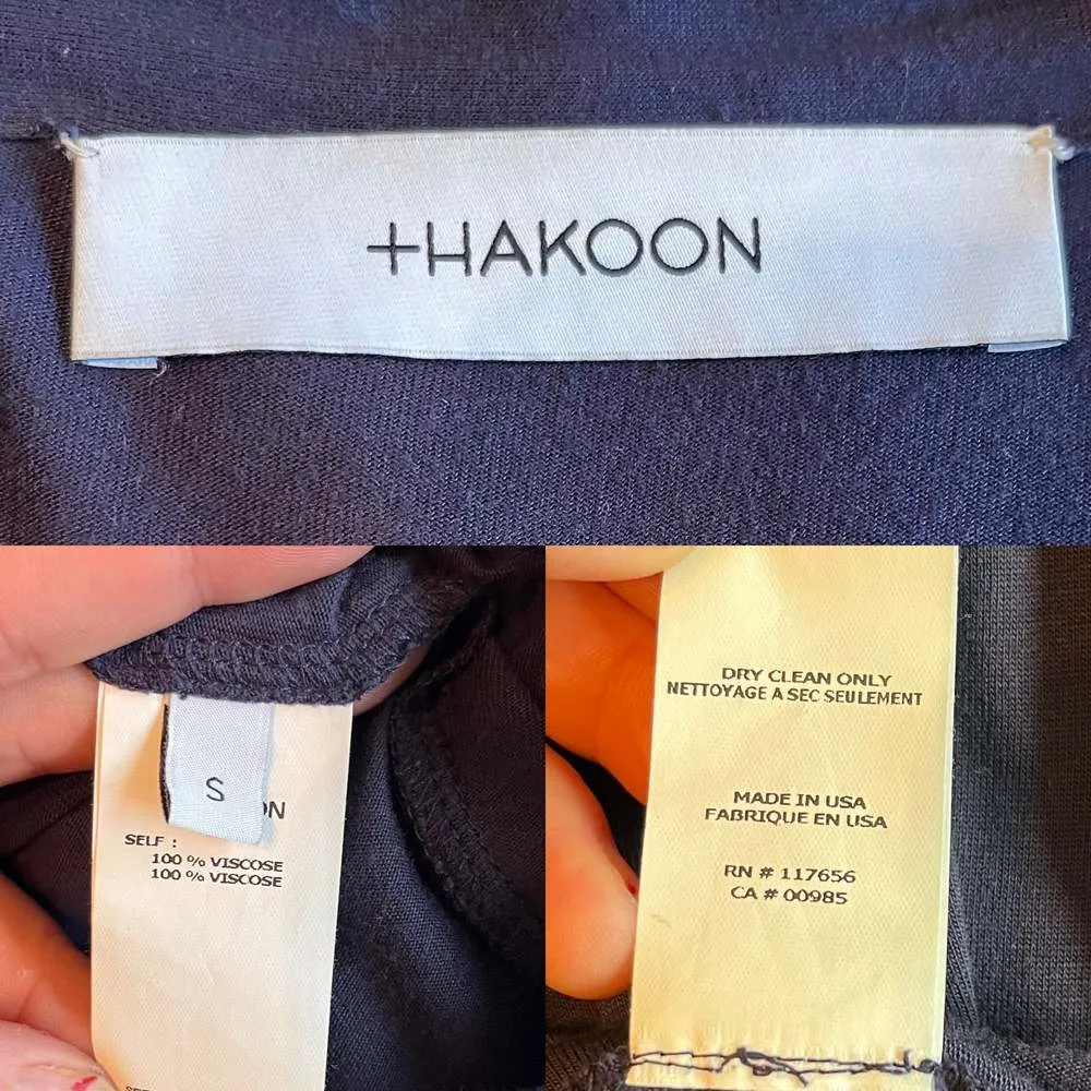 THAKOON Knit Jersey Dress Blue Casual Long Sleeves Asymmetrical Neck Small EUC - Image 6