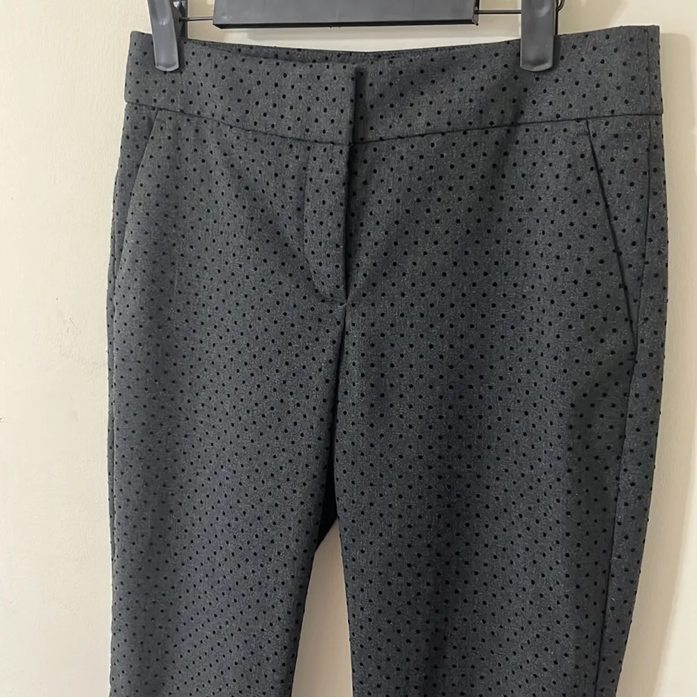 LOFT Marisa Skinny Grey Black Pin Dot Detail Business Casual Pants Size 2 - Image 6