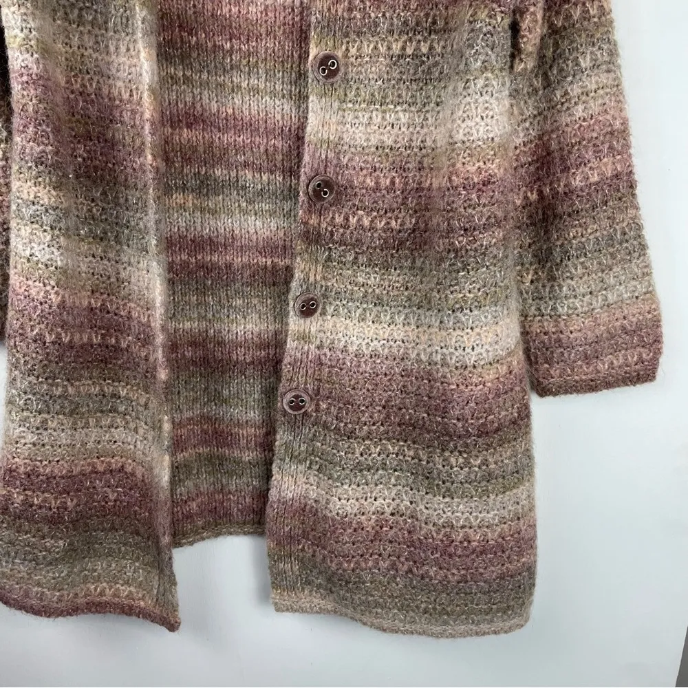 J. Jill Wool Alpaca Blend Cardigan Sweater Sz MP Button Front - Image 7