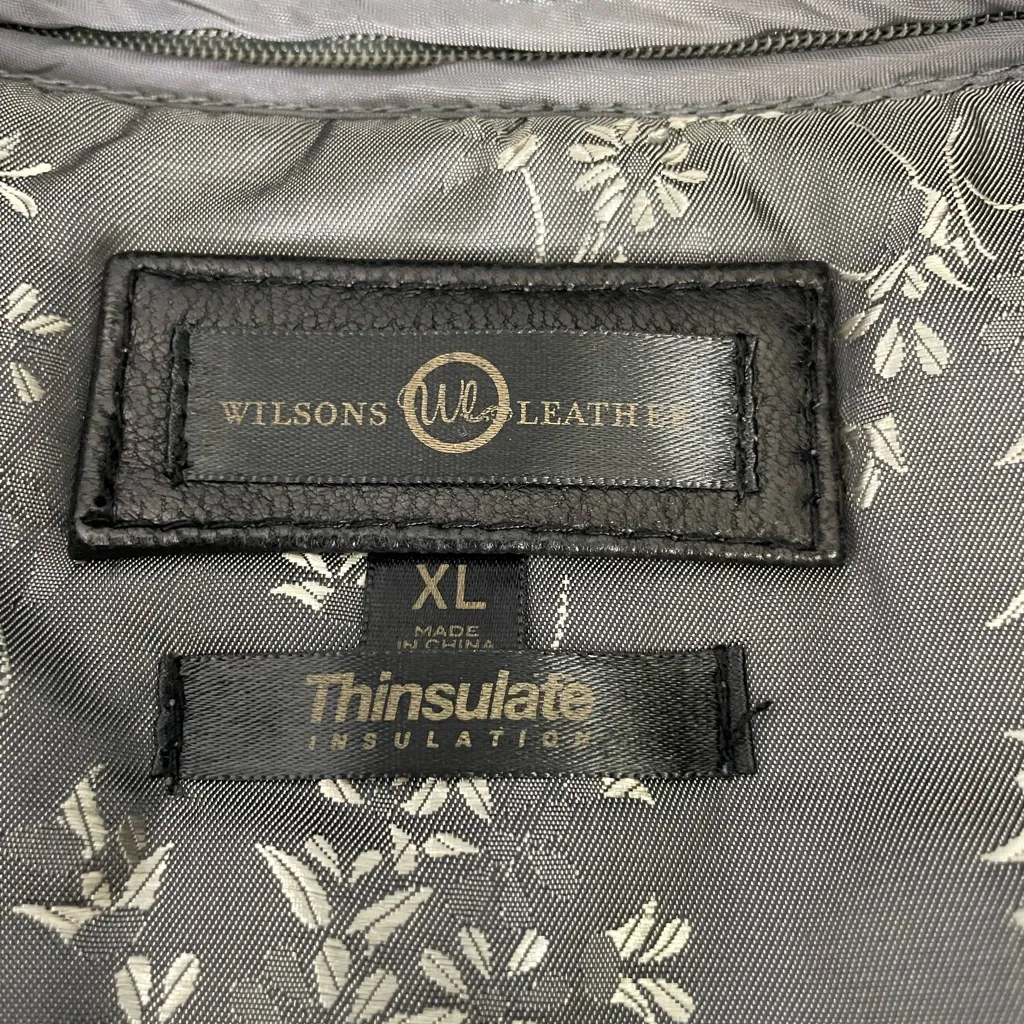 Wilson's Leather Black Jacket W/ Removable Thinsulate Vest - Image 6