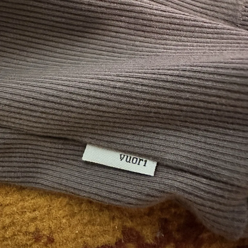 Vuori Pose Henley Jumpsuit Chocolate Large -LKNEW No Flaws Ribbed Wide Leg - Image 11