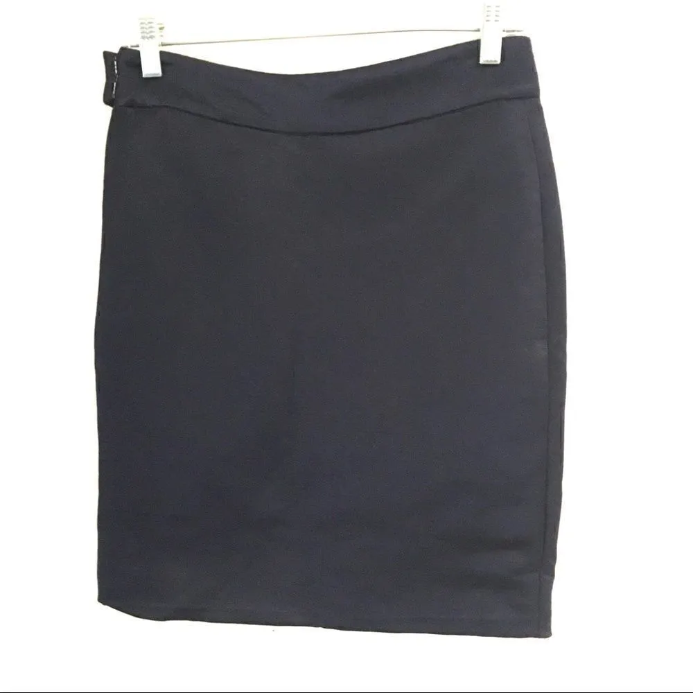 NWT designer Jan Warnock navy pleat pencil skirt S OfficeSiren Corpcore Blue - Image 2