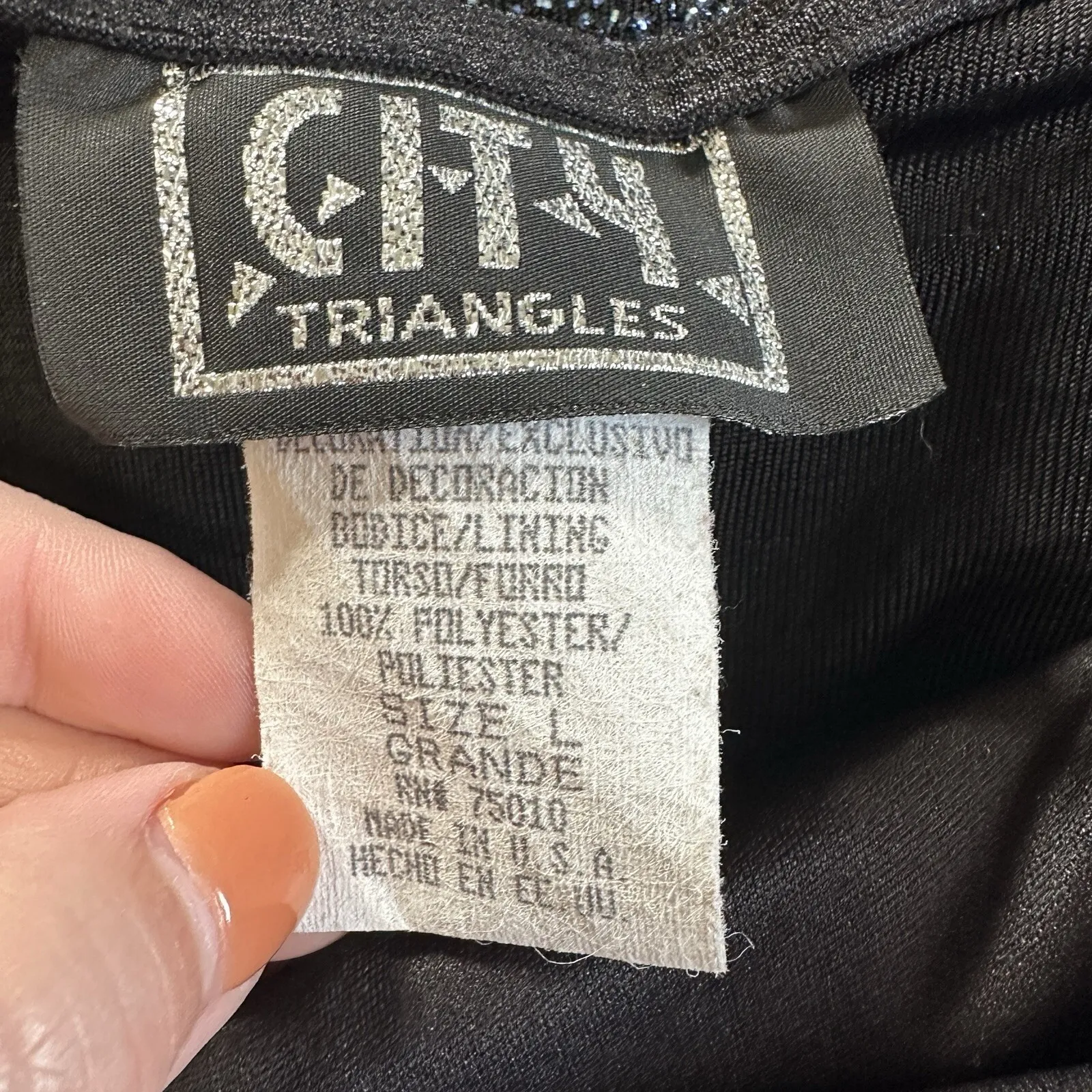 City Triangles Large Vintage Blue‎ Glitter Shimmer Midi Dress 90s Y2K Whimsigoth - Image 7