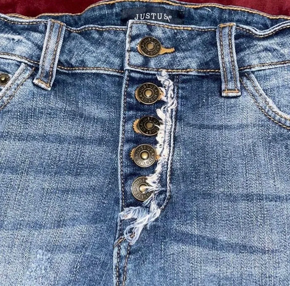Just USA Gracelyn Distressed Denim Short - Image 2