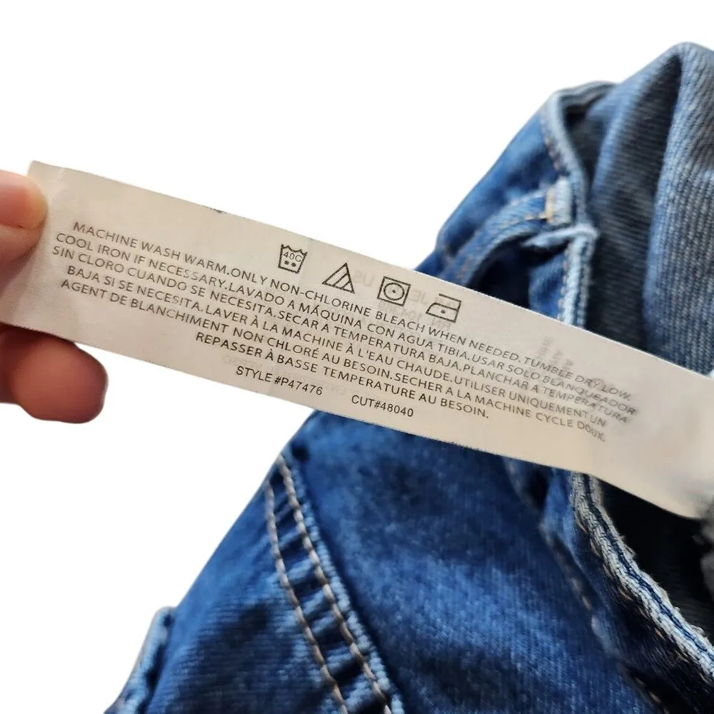 YMI Dream Barrel Fit Baggy Ankle Jeans Distressed Medium Blue Denim Size 25 - Image 6