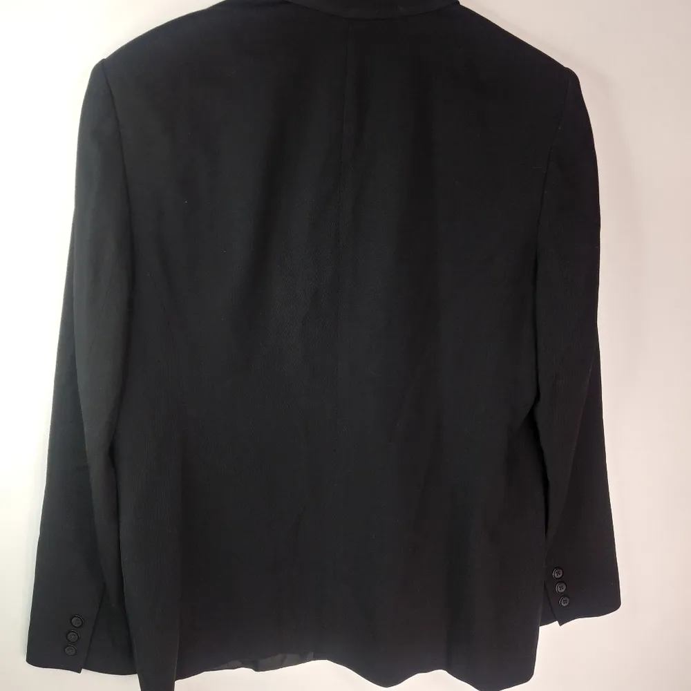 Talbots 14 Black Wool Dress Blazer Plus Funeral - Image 2