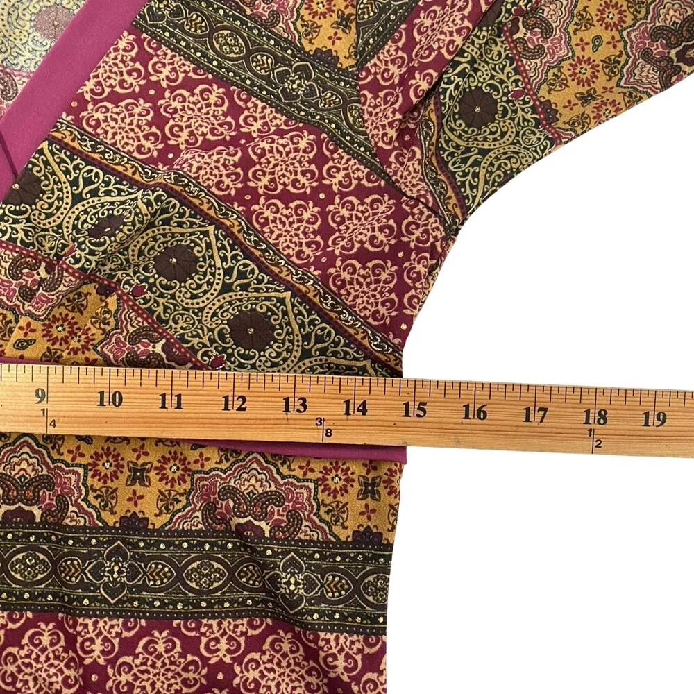 Moa Moa Babydoll Large Top Blouse Vneck Tie Back Fairy Grunge 90s Whimsy Romance - Image 7