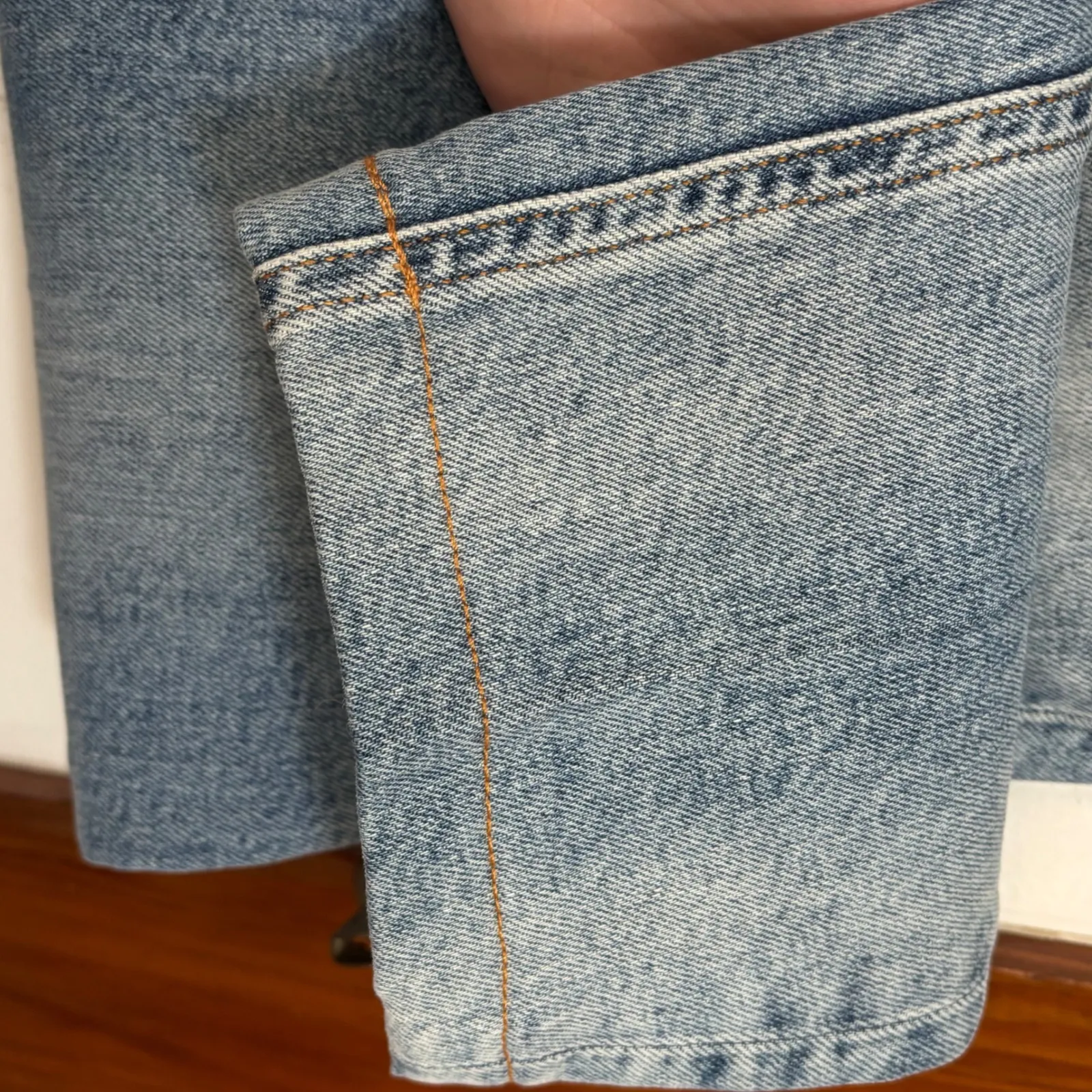 ESCADA SPORT Women's Blue Denim Jeans with Studded Detail Size 30 Hemmed 26" in - Image 2