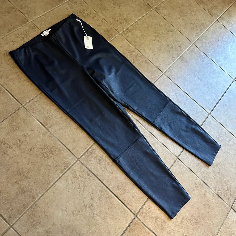 NWT Good American Ink Blue Better Than Faux Leather Leggings - Image 3